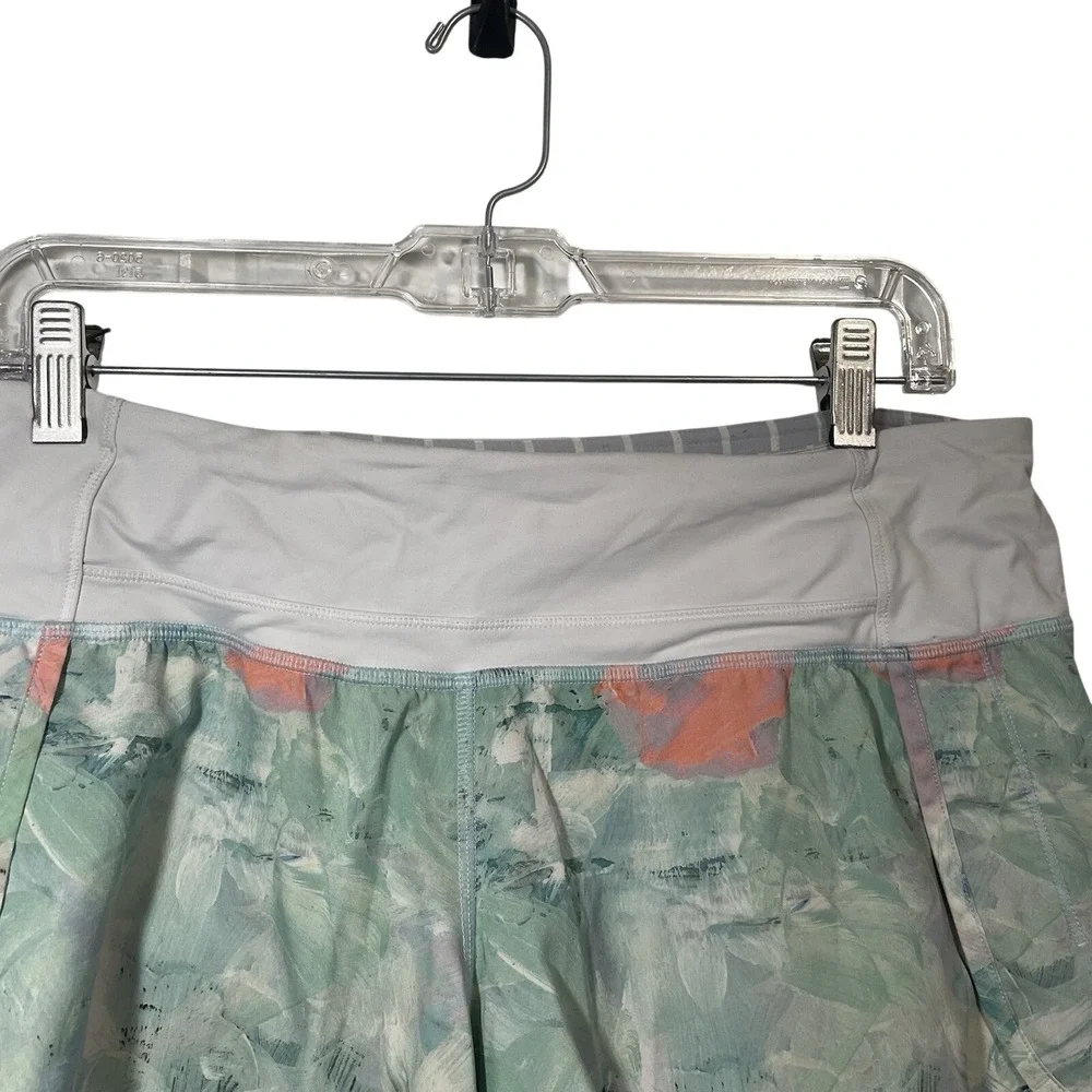 Lululemon Size 8 Run‎ Speed Shorts Frangipani Fresh Teal Green Sz 8